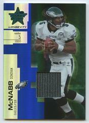 Donovan McNabb [Material Sapphire] Football Cards 2007 Leaf Rookies & Stars Longevity Prices