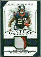 D'Onta Foreman [Emerald] Football Cards 2018 National Treasures Century Materials Prices