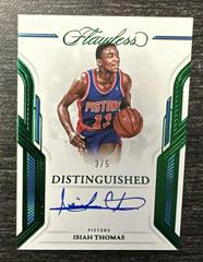 Isiah Thomas [Emerald] #10 Basketball Cards 2022 Panini Flawless Distinguished Auto Prices