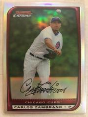 Carlos Zambrano [Refractor] #14 Baseball Cards 2008 Bowman Chrome Prices