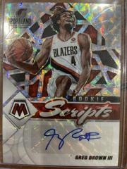 Greg Brown III #RS-HB3 Basketball Cards 2021 Panini Mosaic Rookie Scripts Autographs Prices