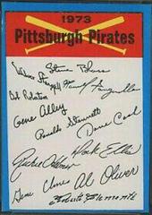 Pittsburgh Pirates Baseball Cards 1973 Topps Team Checklist Prices