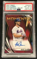 Pete Alonso [Red Refractor] #FMA-PA Baseball Cards 2021 Topps Finest Moments Autographs Prices
