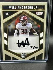 Will Anderson Jr. #ARA-WA Football Cards 2023 Sage All Rookie Team Autographs Prices