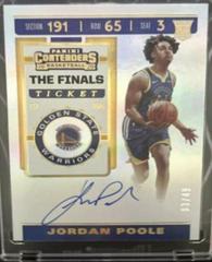 Jordan Poole [Dunking Autograph the Finals Ticket] Basketball Cards 2019 Panini Contenders Prices