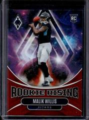 Malik Willis [Red] Football Cards 2022 Panini Phoenix Rookie Rising Prices