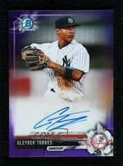 Gleyber Torres [Chrome Purple Refractor] #CPA-GT Baseball Cards 2017 Bowman Prospect Autographs Prices