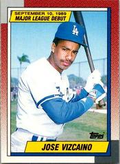 Jose Vizcaino Baseball Cards 1990 Topps Major League Debut Prices