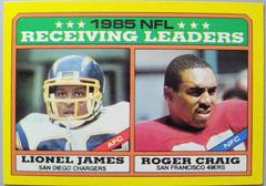 Receiving Leaders [L.James, R.Craig] #226 Football Cards 1986 Topps Prices