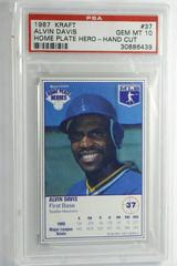 Alvin Davis Baseball Cards 1987 Kraft Home Plate Heroes Hand Cut Prices