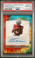 Chris Olave [Tie Dye] #YE-COL Football Cards 2022 Panini Select Draft Picks Youth Explosion Signatures Prices