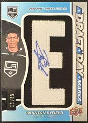 Quinton Byfield Hockey Cards 2021 SP Game Used Draft Day Marks Autographs Prices