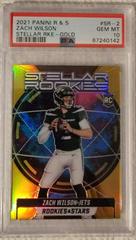 Zach Wilson [Gold] Football Cards 2021 Panini Rookies and Stars Stellar Prices