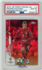 Philippe Coutinho [Red] #13 Soccer Cards 2019 Topps Chrome UEFA Champions League Sapphire Prices