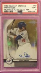 Andy Pages [Gold Refractor] #AP Baseball Cards 2020 Bowman Sterling Prospect Autographs Prices