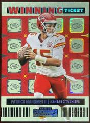 Patrick Mahomes II [Silver] #WT-PMA Football Cards 2022 Panini Contenders Winning Ticket Prices