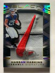 Hassan Haskins [Gold] #SSR-HHA Football Cards 2022 Panini Black Sizeable Signatures Rookie Jersey Prices