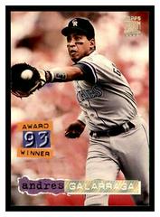 Andres Galarraga #454 Baseball Cards 1994 Stadium Club Prices