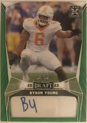 Byron Young [Green] #BA-BY1 Football Cards 2023 Leaf Draft Autographs Prices