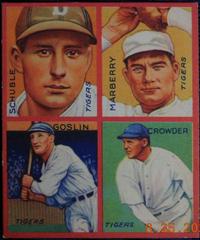 Crowder, Goslin [Marberry, Schuble] Baseball Cards 1935 Goudey 4 in 1 Prices