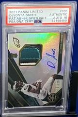 DeVonta Smith [Patch Autograph Holographic Spotlight] #105 Football Cards 2021 Panini Limited Prices
