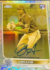 CJ Abrams Baseball Cards 2022 Topps Gilded Collection Chrome Cast in Gold Autographs Prices