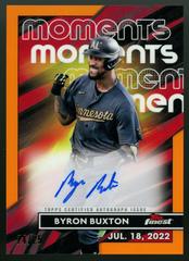 Byron Buxton [Orange] Baseball Cards 2023 Topps Finest Moments Autographs Prices