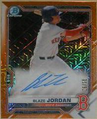 Blaze Jordan [Orange Refractor] #BMA-BJ Baseball Cards 2021 Bowman Chrome Mega Box Mojo Autographs Prices