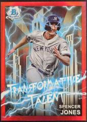 Spencer Jones [Red] Baseball Cards 2023 Bowman Draft Transformative Talent Prices