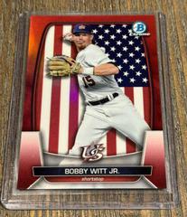 Bobby Witt Jr. [Red] #WBC-85 Baseball Cards 2023 Bowman Chrome WBC Flag Refractor Prices