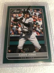 Aaron Judge [Emerald] #53 Baseball Cards 2022 Panini Three and Two Prices