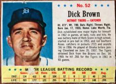 Dick Brown [Hand Cut] #52 Baseball Cards 1963 Post Cereal Prices