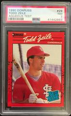 Todd Zeile #29 Baseball Cards 1990 Donruss Aqueous Test Prices