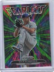 Max Scherzer [Forest Green Flash Prizm] Baseball Cards 2022 Panini Prizm Fearless Prices