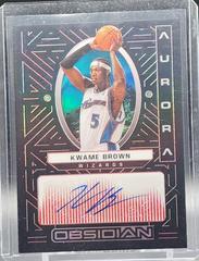 Kwame Brown [Red] #AUR-KBR Basketball Cards 2021 Panini Obsidian Aurora Autographs Prices