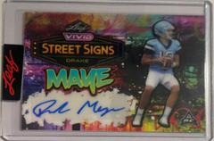 Drake Maye #SS-DM1 Football Cards 2023 Leaf Vivid Autographs Street Signs Prices