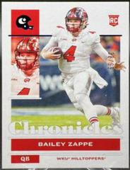 Bailey Zappe [Blue] #24 Football Cards 2022 Panini Chronicles Draft Picks Prices