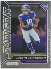 Justin Jefferson Football Cards 2020 Panini Prizm Emergent Prices