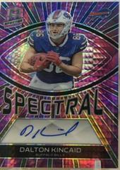 Dalton Kincaid [Pink Neon] #10 Football Cards 2023 Panini Spectra Spectral Signature Prices