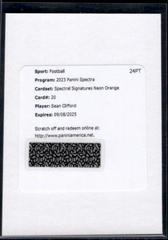 Sean Clifford #10 Football Cards 2023 Panini Spectra Rookie Autograph Neon Orange Prices