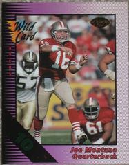 Joe Montana [10 Stripe] #1 Football Cards 1992 Wild Card Field Force Prices