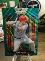Mike Trout [Green Wave Prizm] #SG-1 Baseball Cards 2021 Panini Prizm Stained Glass Prices