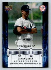 Derek Jeter #DJ5 Baseball Cards 2008 Upper Deck Spectrum Jeter Retrospectrum Prices