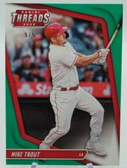 Mike Trout [Green] Baseball Cards 2022 Panini Chronicles Threads Prices