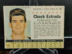 Chuck Estrada [Perforated] #73 Baseball Cards 1961 Post Cereal Prices