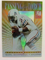 Earl Campbell, Ricky Williams Football Cards 1999 Panini Donruss Elite Passing the Torch Prices