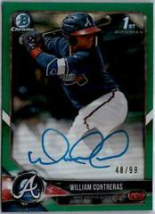William Contreras [Green Refractor] #BCPA-WCO Baseball Cards 2018 Bowman Chrome Prospects Autographs Prices