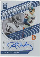 Karl Mecklenburg #ET-KM Football Cards 2023 Panini Donruss Elite Etched in Time Signatures Prices
