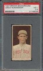Leslie Nunamaker Baseball Cards 1912 T207 Brown Background Prices