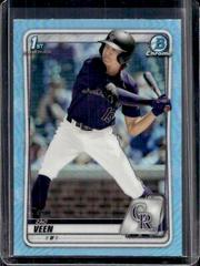Zac Veen [Sky Blue Refractor] Baseball Cards 2020 Bowman Draft Chrome Prices